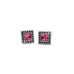 Sparkle Square Pink Mini Post Earrings