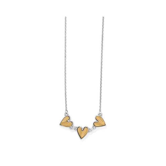 Cascade Heart Trio Necklace