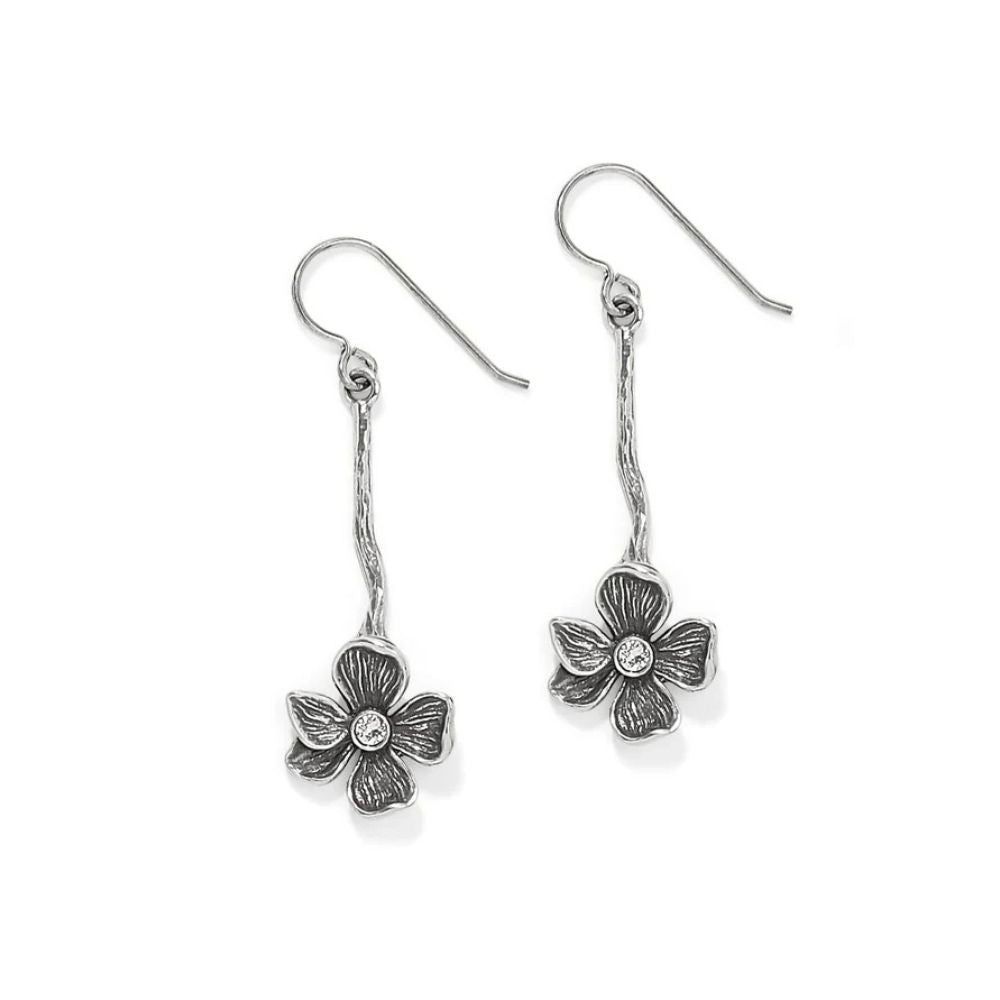 Everbloom Windflower Silver French Wire Earrings