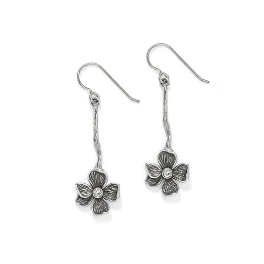 Everbloom Windflower Silver French Wire Earrings