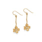 Everbloom Windflower Gold Toned French Wire Earrings