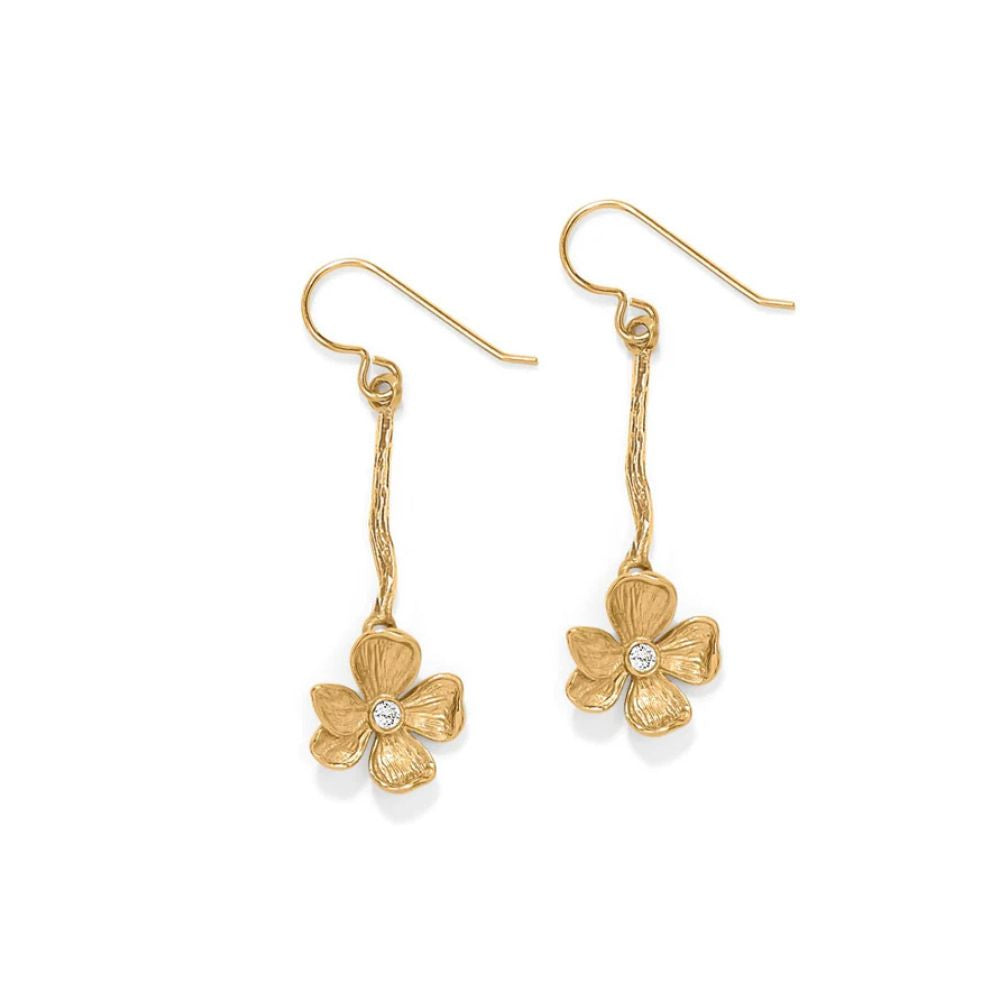 Everbloom Windflower Gold Toned French Wire Earrings