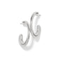 Cascade Silver Toned Hoop Earrings