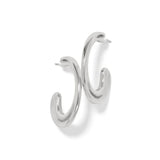 Cascade Silver Toned Hoop Earrings