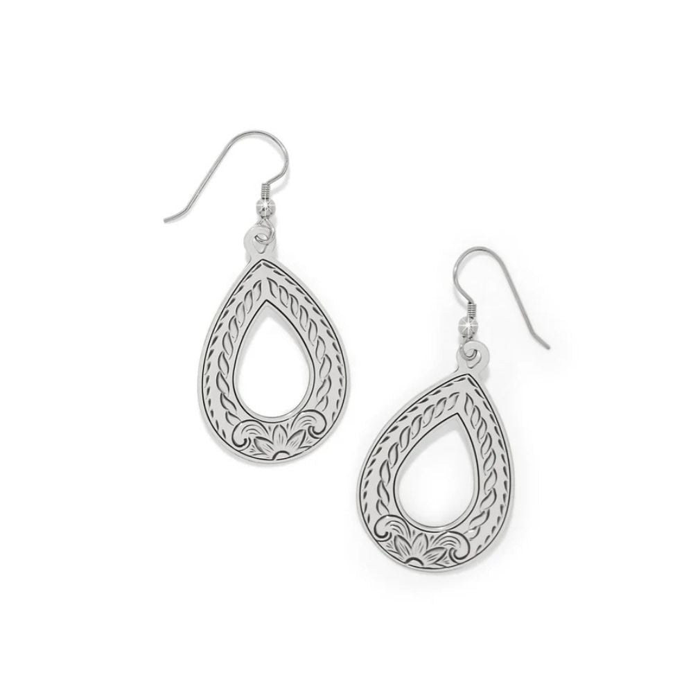 Mosaic Open Teardrop French Wire Earrings
