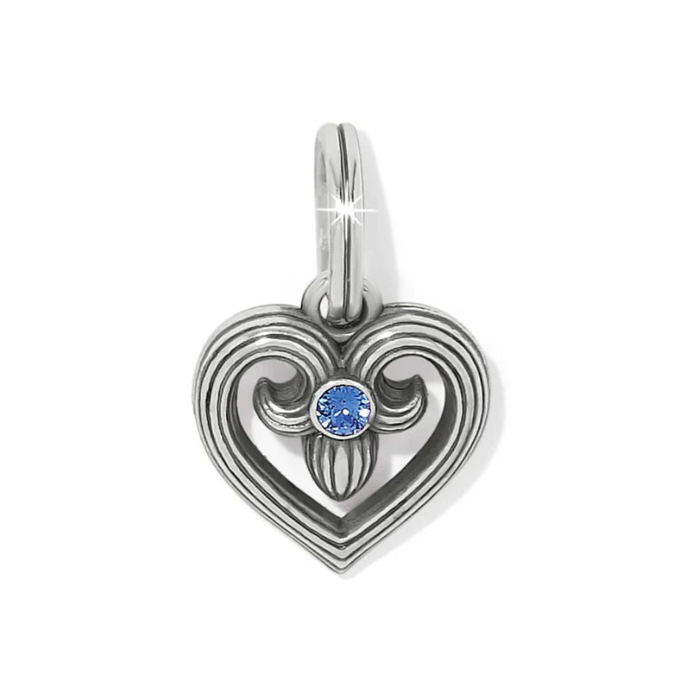 One Heart Azure Heart Charm