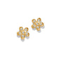 Enchanting Flower Gold Toned Post Earrings