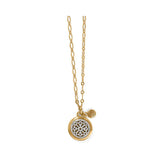 Ferrara Two Tone Small Pendant Necklace