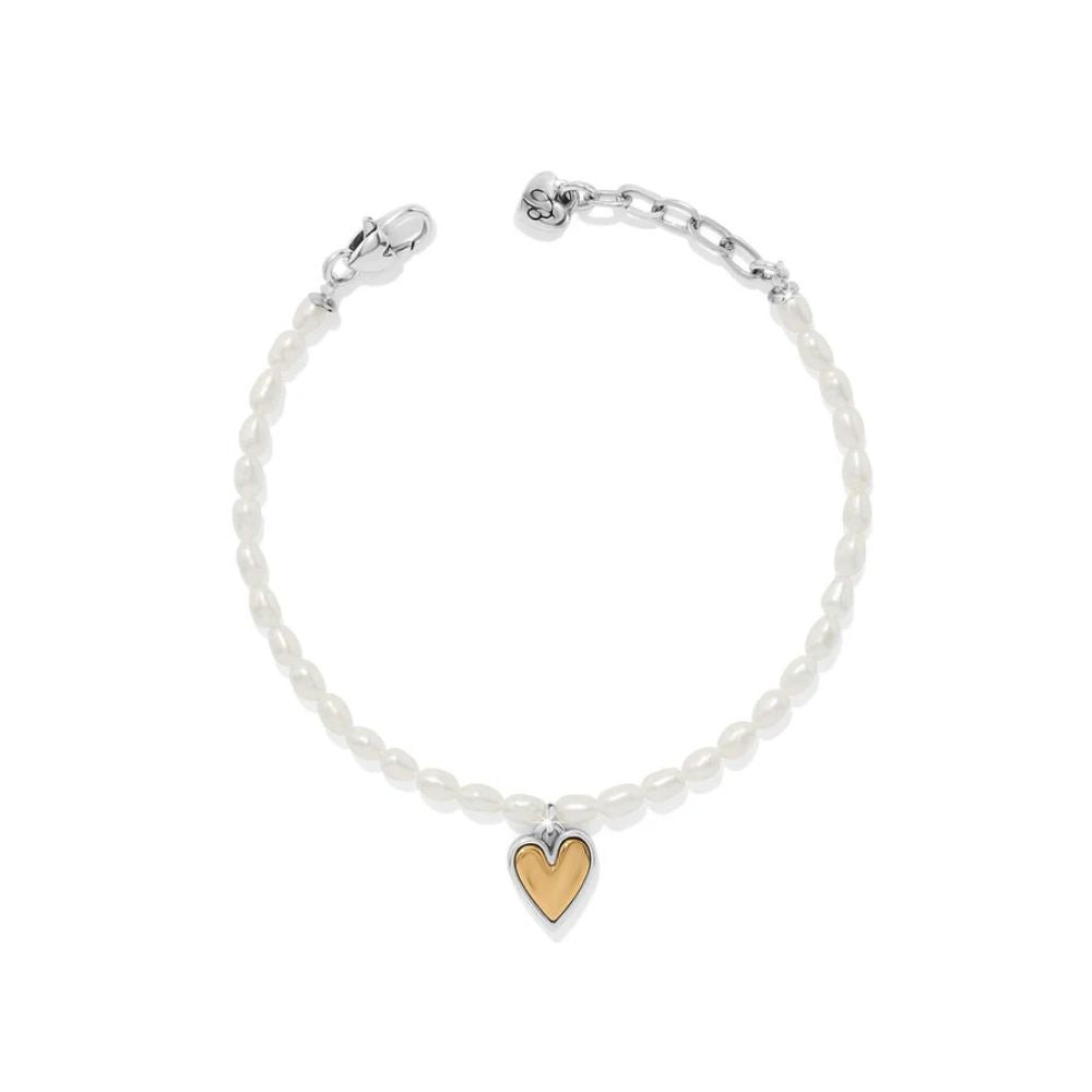Cascade Embrace Pearl Heart Bracelet
