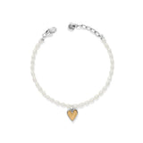 Cascade Embrace Pearl Heart Bracelet