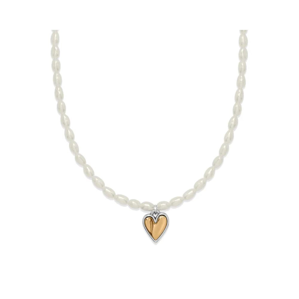 Cascade Embrace Pearl Heart Necklace