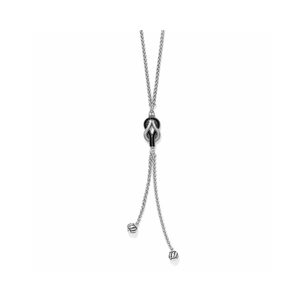 Interlok Harmony Black Lariat Necklace