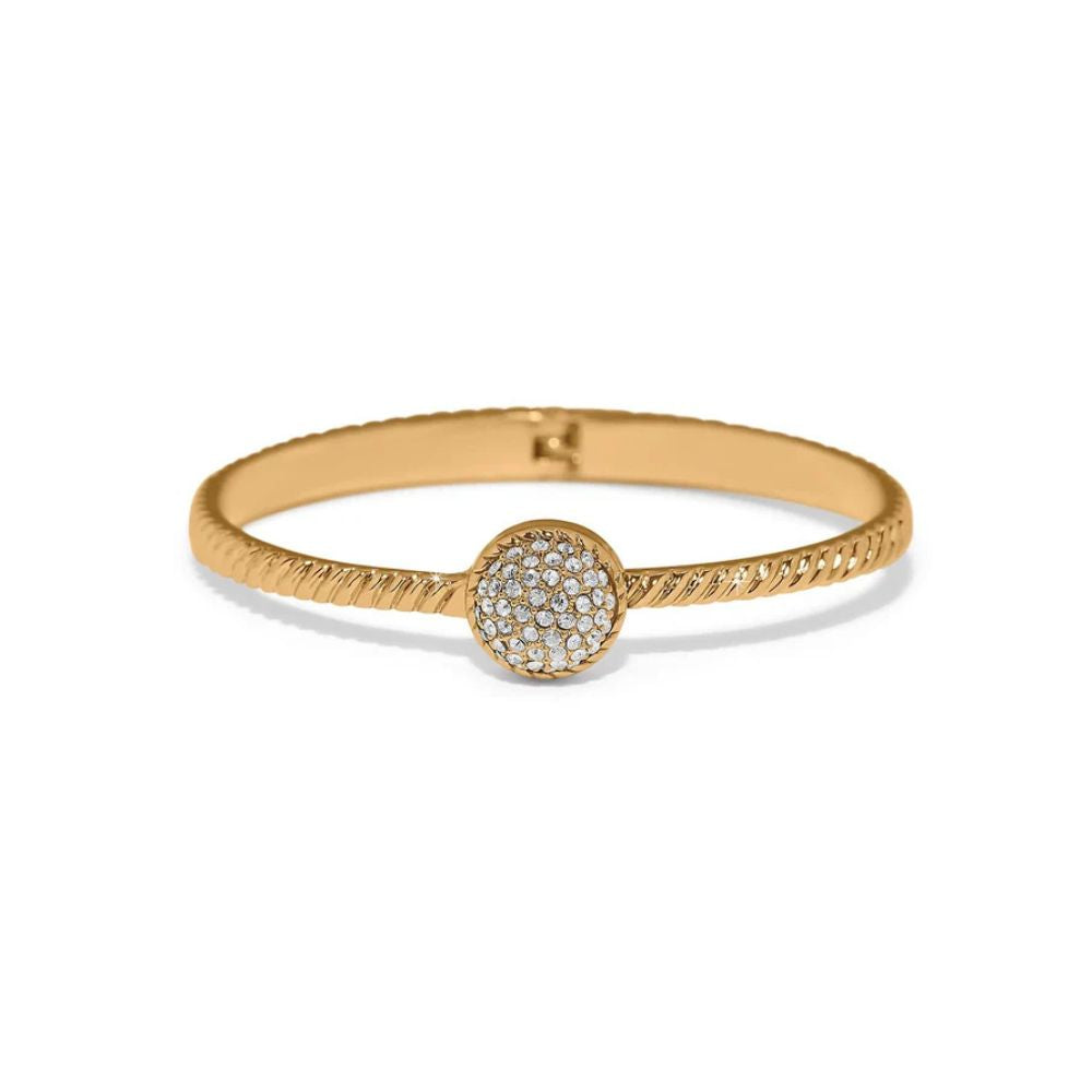 Illumina Celeste Gold Tone Hinged Bangle