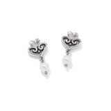 Alczazr Amor Pearl Post Drop Earrings