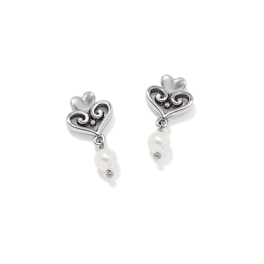 Alczazr Amor Pearl Post Drop Earrings