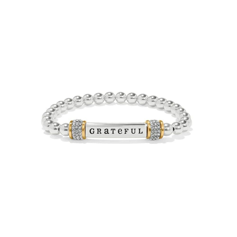 Meridian Grateful Two Toned Stretch Bracelet