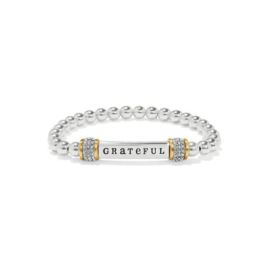 Meridian Grateful Two Toned Stretch Bracelet