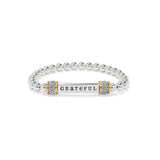 Meridian Grateful Two Toned Stretch Bracelet
