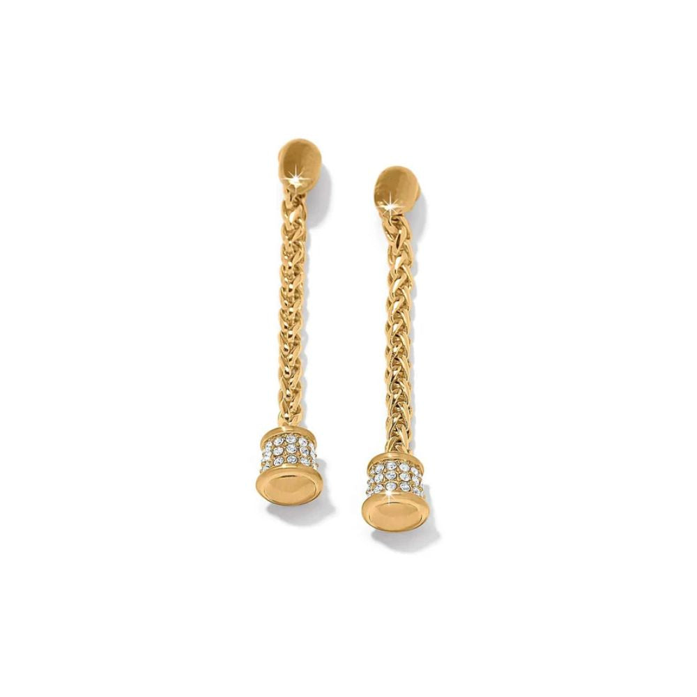 Meridian Ventus Gold Tone Post Drop Earrings
