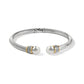 Meridian Two Toned Open Hinged Bangle