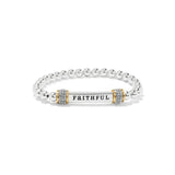 Meridian Faithful Two Toned Stretch Bracelet