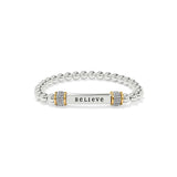 Meridian Believe Two Toned Stretch Bracelet