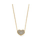 Illumina Celester Gold Tone Heart Necklace