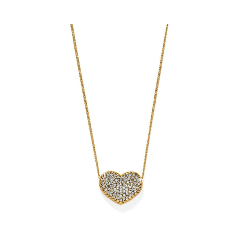 Illumina Celester Gold Tone Heart Necklace