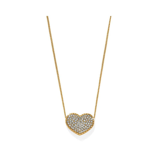Illumina Celester Gold Tone Heart Necklace