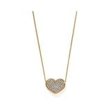 Illumina Celester Gold Tone Heart Necklace