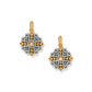 Alcazar Heart Two Tone Post Drop Earrings