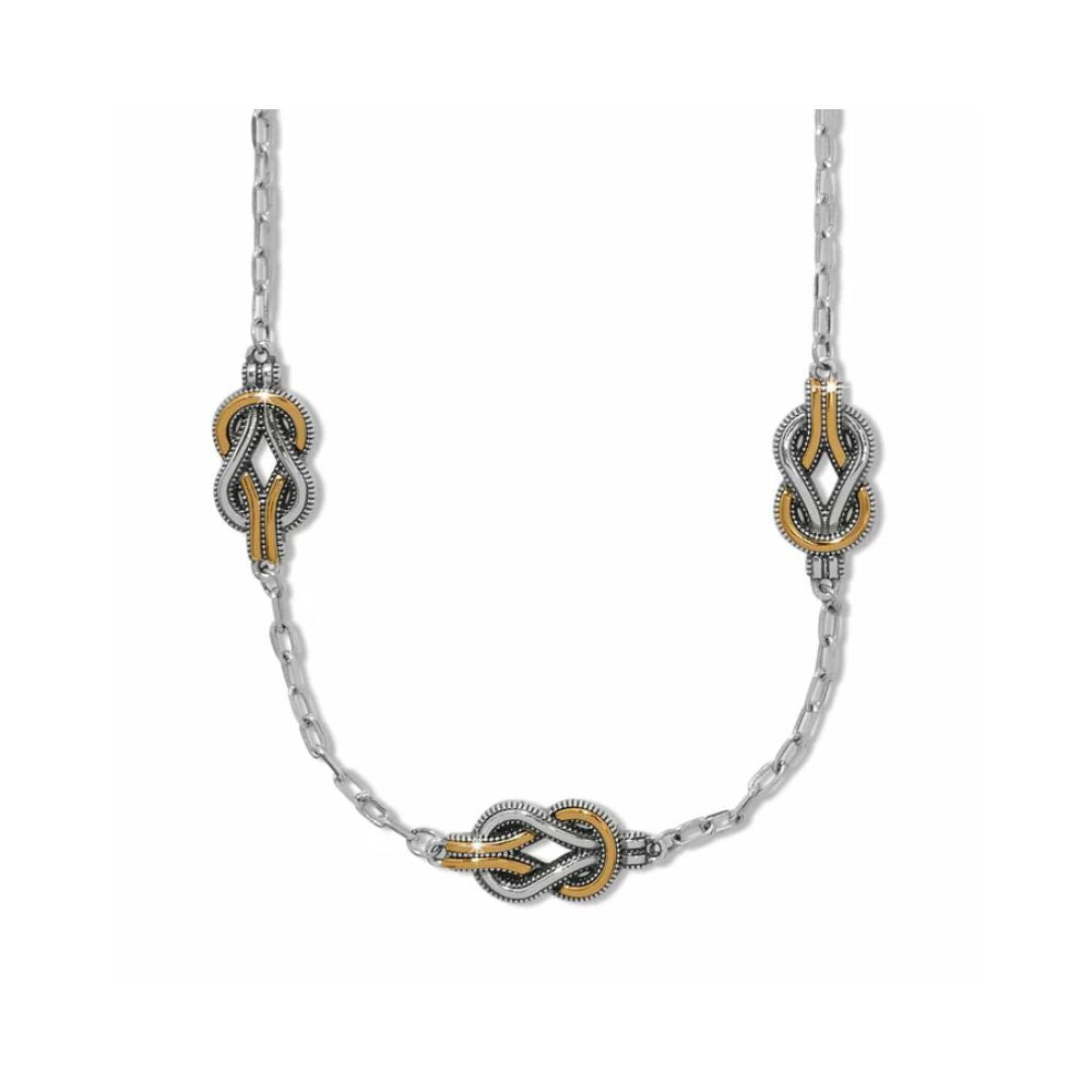 Interlok Harmony Two Toned Trio Necklace