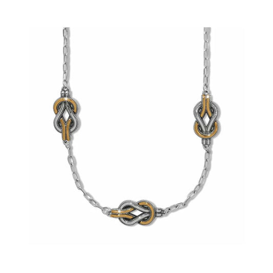 Interlok Harmony Two Toned Trio Necklace