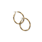 Oval Hoop Charm Earrings
