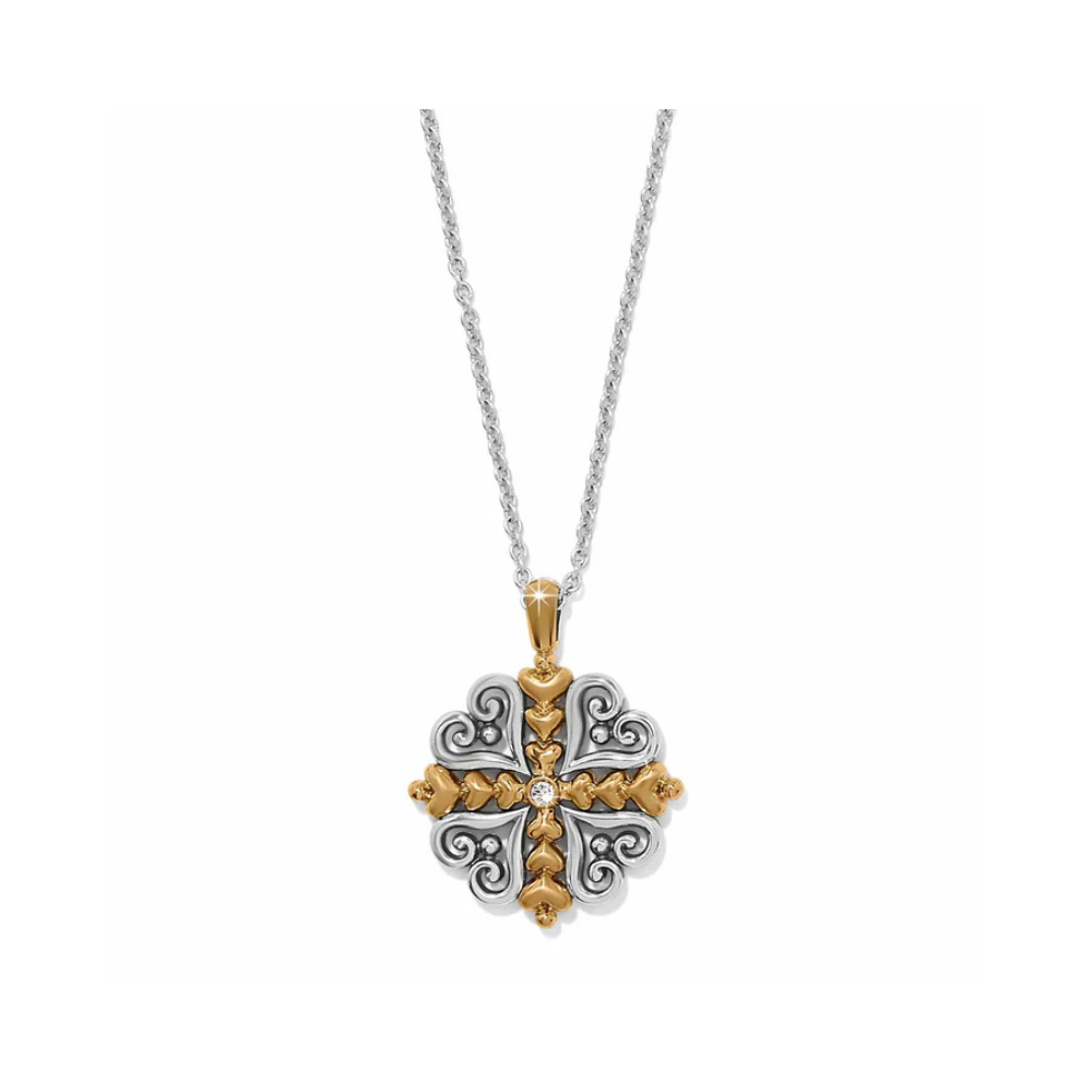 Alcazar Heart Two Tone Necklace