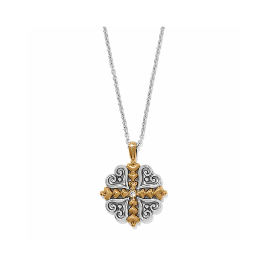 Alcazar Heart Two Tone Necklace