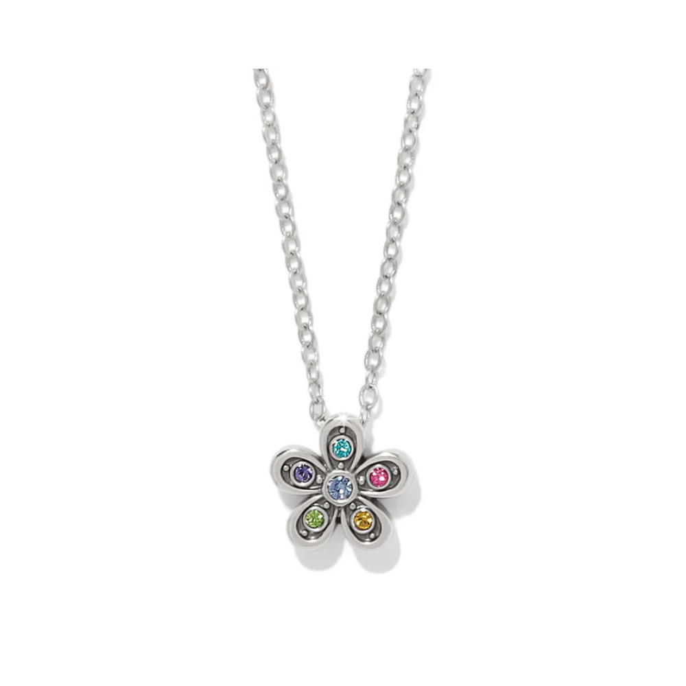 Enchanting Gem Flower Necklace