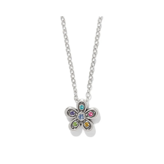 Enchanting Gem Flower Necklace