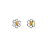 Citrine Flower Earrings