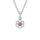 Pink Tourmaline Flower Necklace
