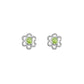 Peridot Flower Stud Earrings