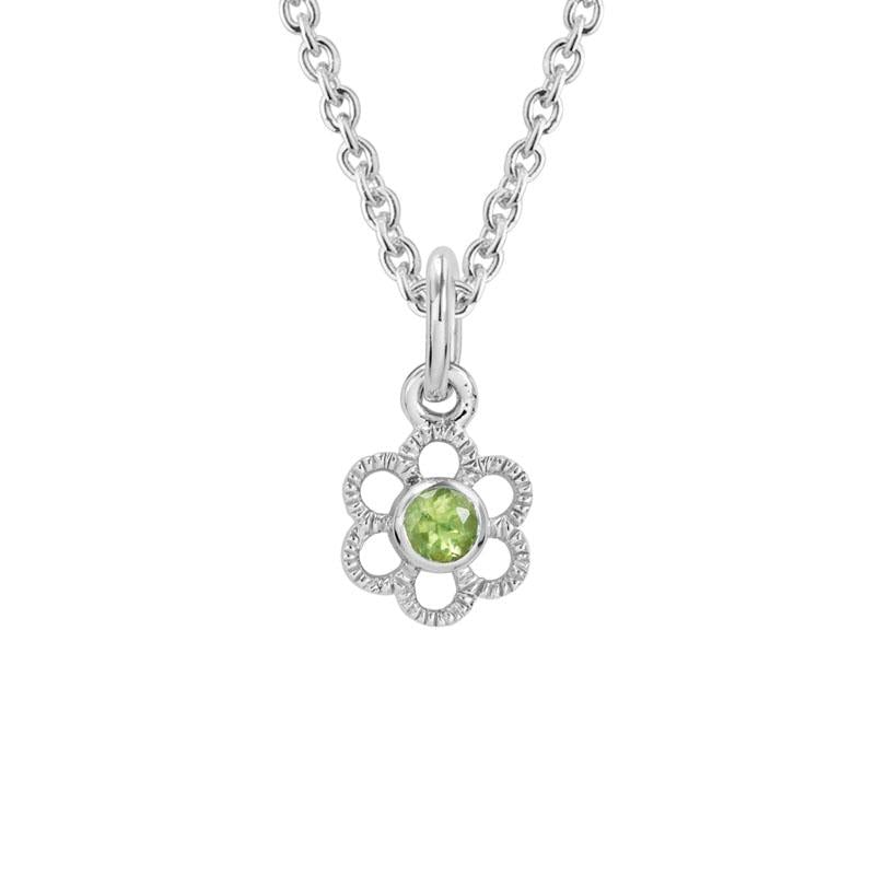 Peridot Flower Necklace