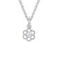White Topaz Flower Necklace