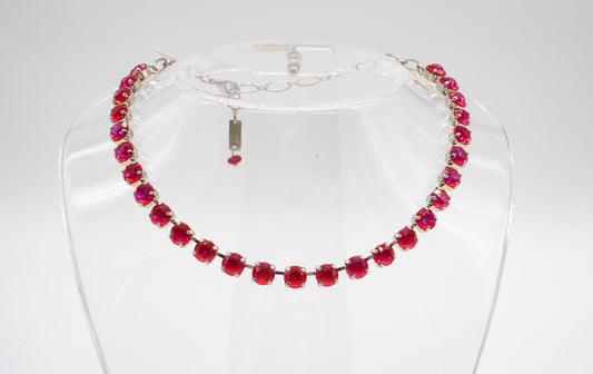 Marians Silver Tone Fushsia Sun-Kissed Necklace