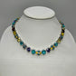Mariana Silver Tone Yellow Turqoise And Purple Necklace