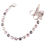 Mariana Silver Tone Bracelet in Small Black Diamond, Golden Shadow & Vintage Rose