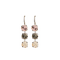 Mariana Silver Tone Earrings in Black Diamond, Golden Shadow & Vintage Rose