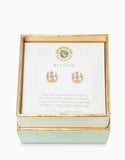 Spartina Sea La Vie Blessed/Crystal Clover Stud Earrings