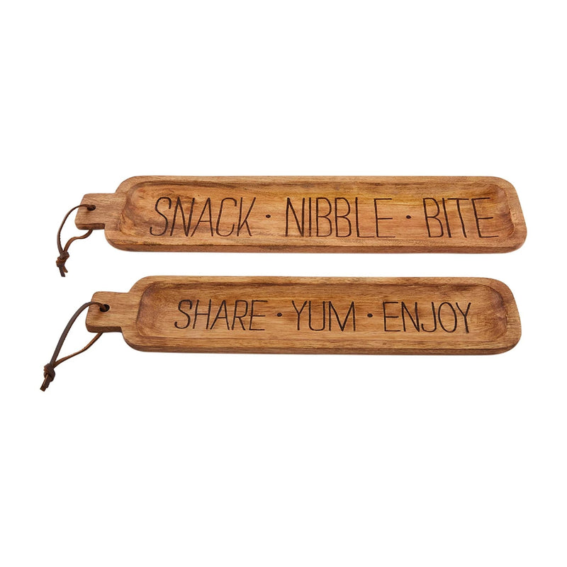Snack Wood Tray Sets
