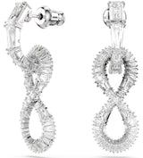 Swarovski Hyperbola Infinity Drop Earrings - Rhodium Plated